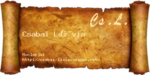 Csabai Lívia névjegykártya