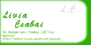 livia csabai business card